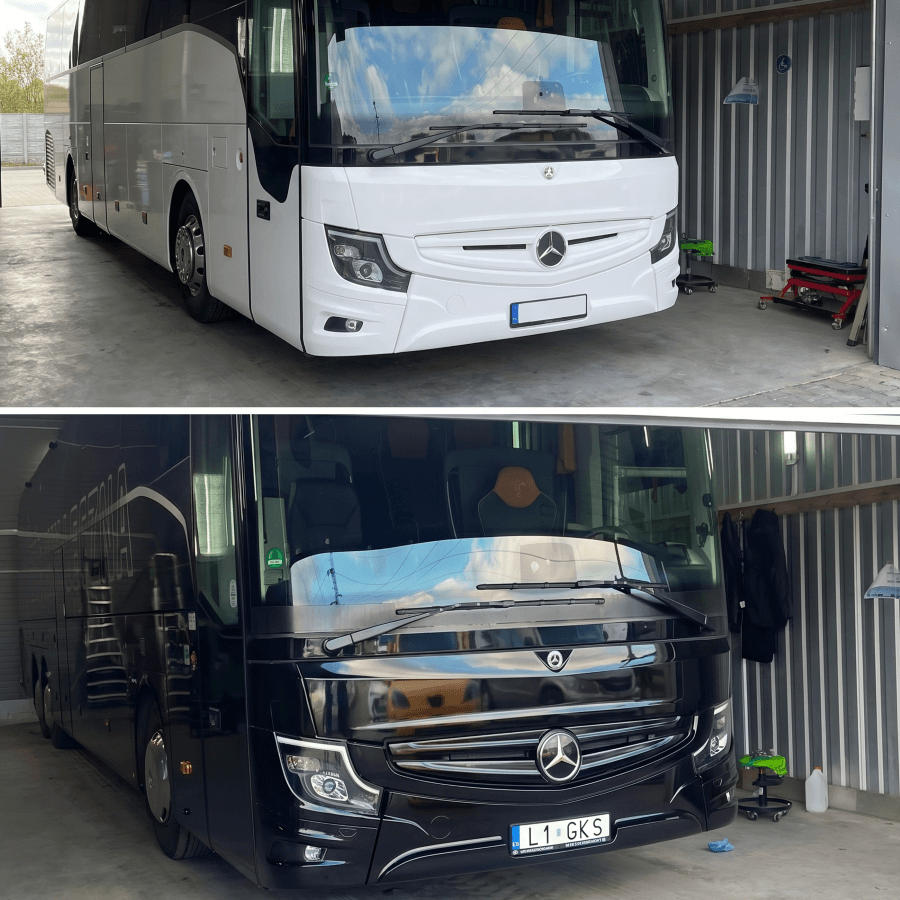 Zmiana Koloru Autokaru Przed I Po Oklejanie Autokaru Gornik Leczna Megaoklejanie